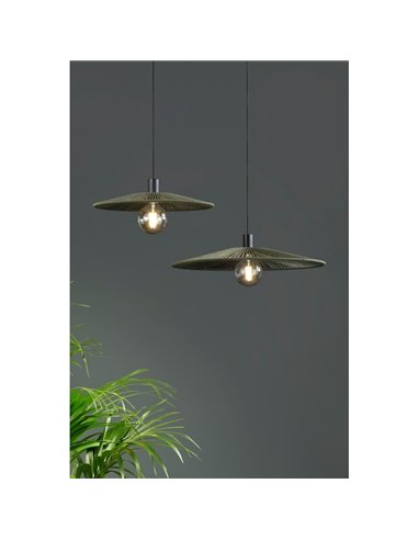 Base avec suspension noire texturée Floron "TYPE B" pour lampe PAMELA -Configurable-