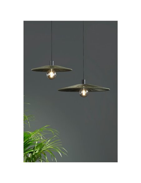 Base avec suspension noire texturée Floron "TYPE B" pour lampe PAMELA -Configurable-