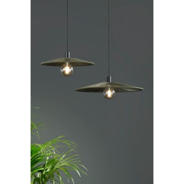 Base avec suspension noire texturée Floron "TYPE B" pour lampe PAMELA -Configurable-