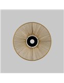 Abat-jour Ø 50cm PAMELA H50 mm + Disque Noir en corde et rotin, différents coloris -Configurable-