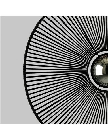 Pantalla de Ø 50cm PAMELA H50 mm + Disco Negro en cuerda y ratán, distintos colores -Configurable-