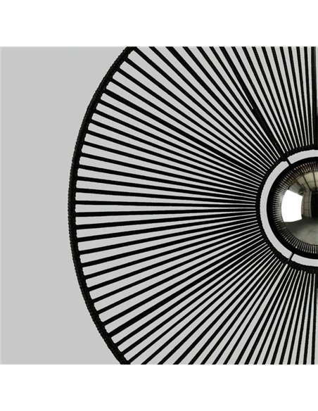 Pantalla de Ø 50cm PAMELA H50 mm + Disco Negro en cuerda y ratán, distintos colores -Configurable-