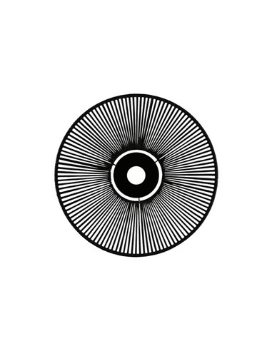 Pantalla de Ø 50cm PAMELA H50 mm + Disco Negro en cuerda y ratán, distintos colores -Configurable-