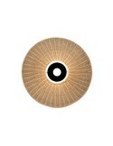 Abat-jour Ø 50cm PAMELA H50 mm + Disque Noir en corde et rotin, différents coloris -Configurable-