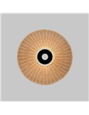 Abajur Ø 50cm PAMELA H50 mm + Disco Preto em corda e rattan, cores diversas -Configurável-