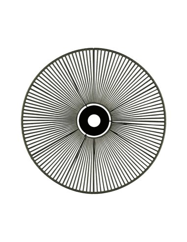 Pantalla de Ø 68cm PAMELA H70 mm + Disco Negro en cuerda y ratán, distintos colores -Configurable-