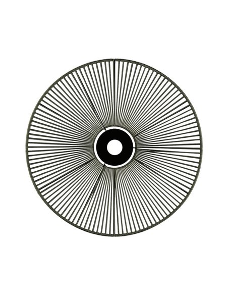 Pantalla de Ø 68cm PAMELA H70 mm + Disco Negro en cuerda y ratán, distintos colores -Configurable-