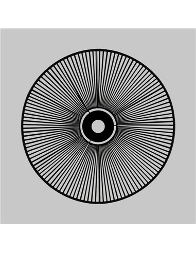 Pantalla de Ø 68cm PAMELA H70 mm + Disco Negro en cuerda y ratán, distintos colores -Configurable-