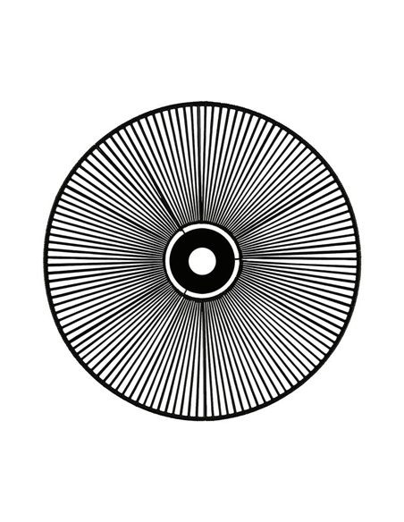 Pantalla de Ø 68cm PAMELA H70 mm + Disco Negro en cuerda y ratán, distintos colores -Configurable-