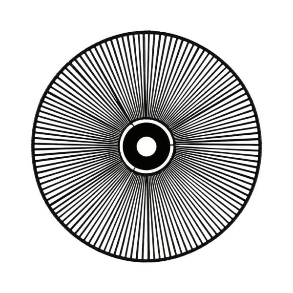 Pantalla de Ø 68cm PAMELA H70 mm + Disco Negro en cuerda y ratán, distintos colores -Configurable-