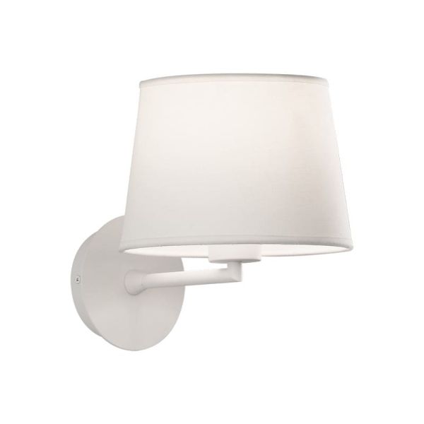 Aplique de pared con pantalla blanca Texturado STILO, 15W E27 - Dimensiones: ↔ 25,9cm | ↕ 23,2cm