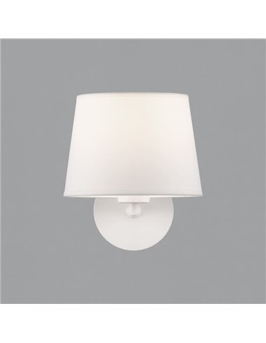 Applique avec abat-jour STILO texturé blanc, 15W E27 - Dimensions : ↔ 25,9cm | ↕ 23,2 cm