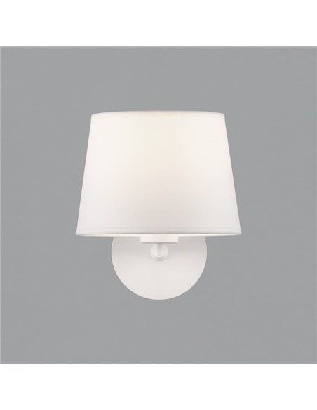 Aplique de pared con pantalla blanca Texturado STILO, 15W E27 - Dimensiones: ↔ 25,9cm | ↕ 23,2cm