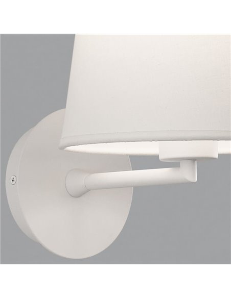 Aplique com abajur STILO texturizado branco, 15W E27 - Dimensões: ↔ 25,9cm | ↕ 23,2cm