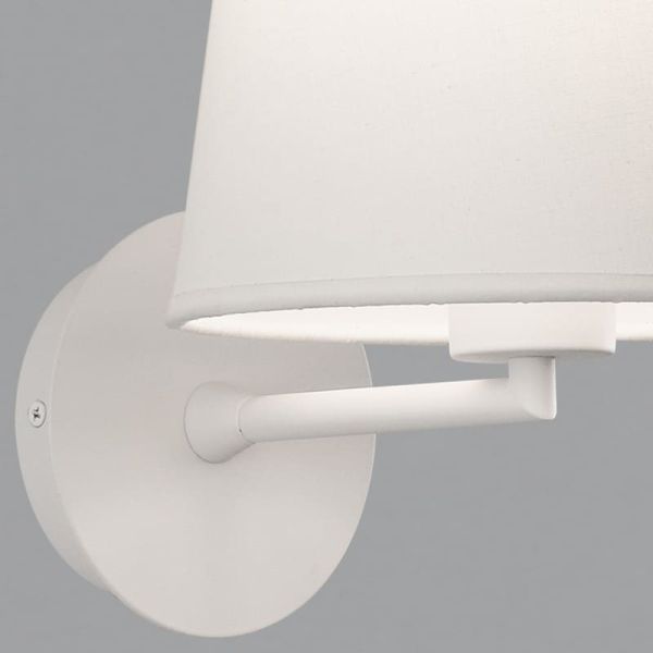 Aplique com abajur STILO texturizado branco, 15W E27 - Dimensões: ↔ 25,9cm | ↕ 23,2cm