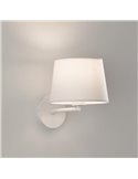 Aplique de pared con pantalla blanca Texturado STILO, 15W E27 - Dimensiones: ↔ 25,9cm | ↕ 23,2cm