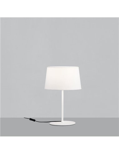 Lámpara de Sobremesa STILO con pantalla Blanca con cable,  Ø 42/62 cm, interruptor en cable, E27 15W