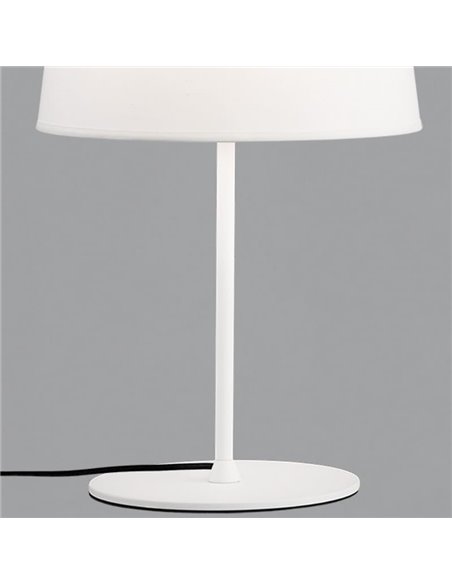 Lámpara de Sobremesa STILO con pantalla Blanca con cable,  Ø 42/62 cm, interruptor en cable, E27 15W