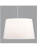 Luminária de teto pendente STILO com cúpula branca texturizada, Ø 42/62 cm LED E27 15W