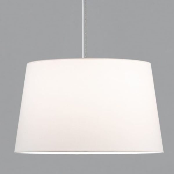 Luminária de teto pendente STILO com cúpula branca texturizada, Ø 42/62 cm LED E27 15W