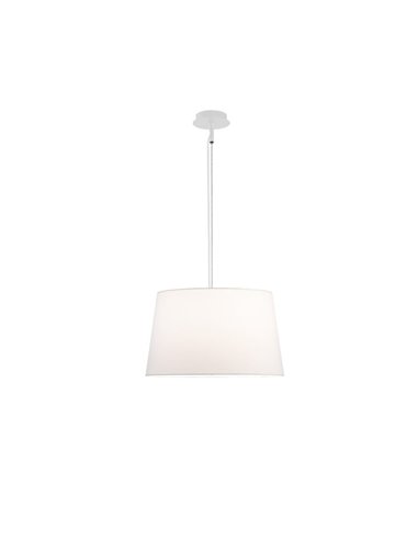 Suspension STILO avec abat-jour blanc texturé, Ø 42/62 cm LED E27 15 W