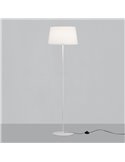Lámpara de pie STILO Blanco con interruptor de botón en cable, LED E27 15W