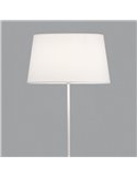 Lámpara de pie STILO Blanco con interruptor de botón en cable, LED E27 15W