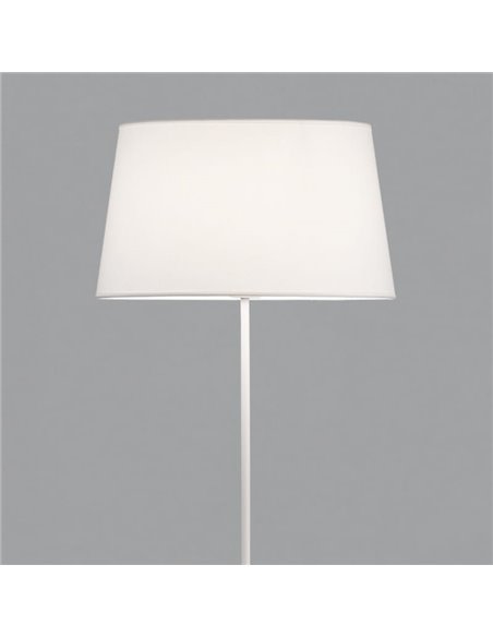 Lámpara de pie STILO Blanco con interruptor de botón en cable, LED E27 15W