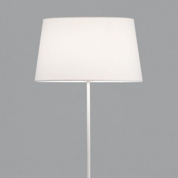 Lámpara de pie STILO Blanco con interruptor de botón en cable, LED E27 15W