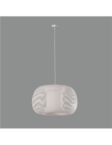 Suspension blanche MIRTA, kit texturé blanc ou noir, Ø 38 cm, LED E27 15 W