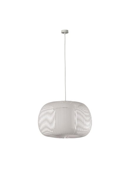 Suspension MIRTA blanche, avec kit texturé blanc ou noir, Ø 45 cm LED E27 15 W