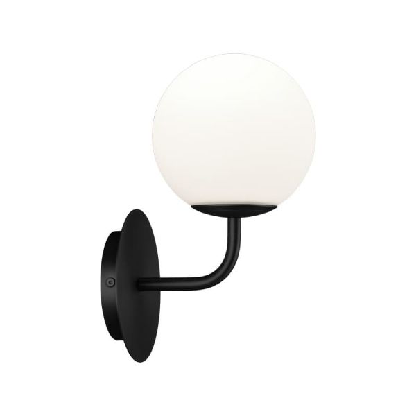 Aplique de pared PARMA Ø15cm Oro Viejo o Negro Mate/Opal, 15W (LED E27 max. Ø45 mm) IP44, 