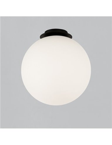 Plafón de techo PARMA Ø 30cm Oro Viejo o Negro Mate/Opal, LED E27 15W, IP44