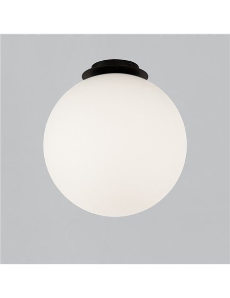 Plafón de techo PARMA Ø 30cm Oro Viejo o Negro Mate/Opal, LED E27 15W, IP44