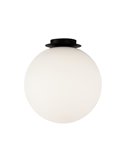 Plafón de techo PARMA Ø 30cm Oro Viejo o Negro Mate/Opal, LED E27 15W, IP44