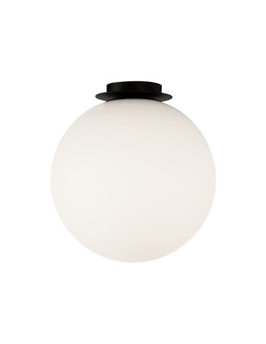 Plafón de techo PARMA Ø 30cm Oro Viejo o Negro Mate/Opal, LED E27 15W, IP44
