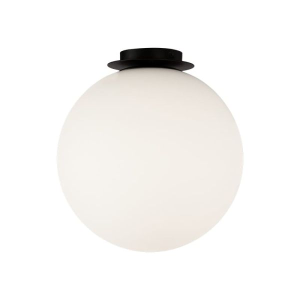 Plafón de techo PARMA Ø 30cm Oro Viejo o Negro Mate/Opal, LED E27 15W, IP44