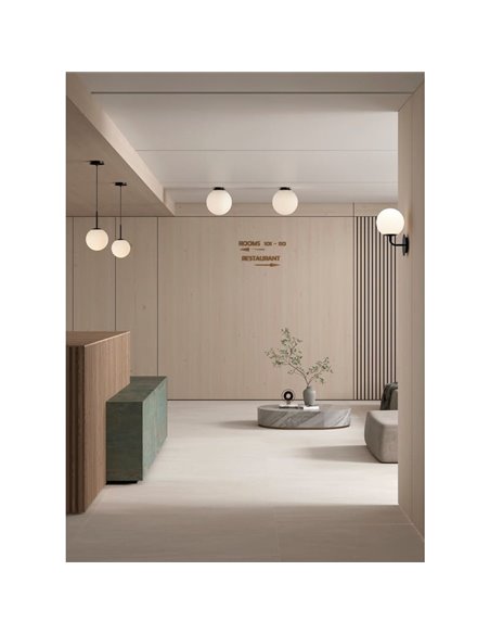 Plafón de techo PARMA Ø 30cm Oro Viejo o Negro Mate/Opal, LED E27 15W, IP44