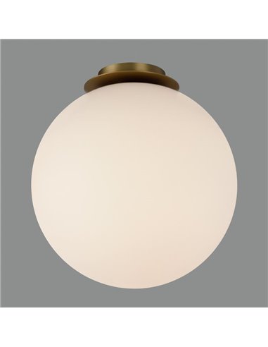 Plafón de techo PARMA Ø 30cm Oro Viejo o Negro Mate/Opal, LED E27 15W, IP44