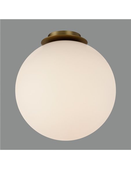 Plafón de techo PARMA Ø 30cm Oro Viejo o Negro Mate/Opal, LED E27 15W, IP44