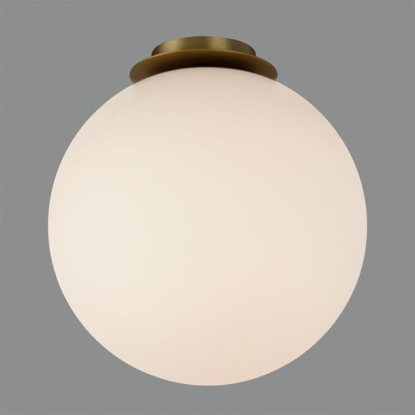 Plafón de techo PARMA Ø 30cm Oro Viejo o Negro Mate/Opal, LED E27 15W, IP44