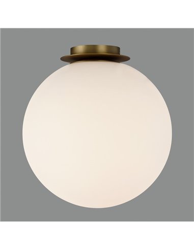 Plafón de techo PARMA Ø 30cm Oro Viejo o Negro Mate/Opal, LED E27 15W, IP44