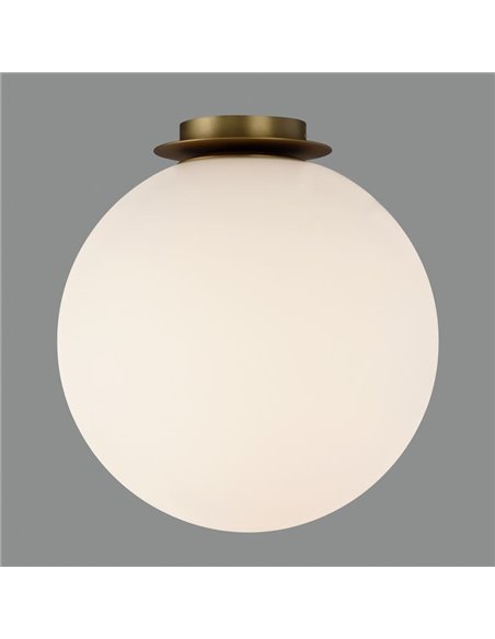 Plafón de techo PARMA Ø 30cm Oro Viejo o Negro Mate/Opal, LED E27 15W, IP44