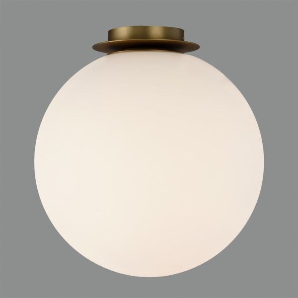 Plafón de techo PARMA Ø 30cm Oro Viejo o Negro Mate/Opal, LED E27 15W, IP44