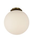 Plafón de techo PARMA Ø 30cm Oro Viejo o Negro Mate/Opal, LED E27 15W, IP44