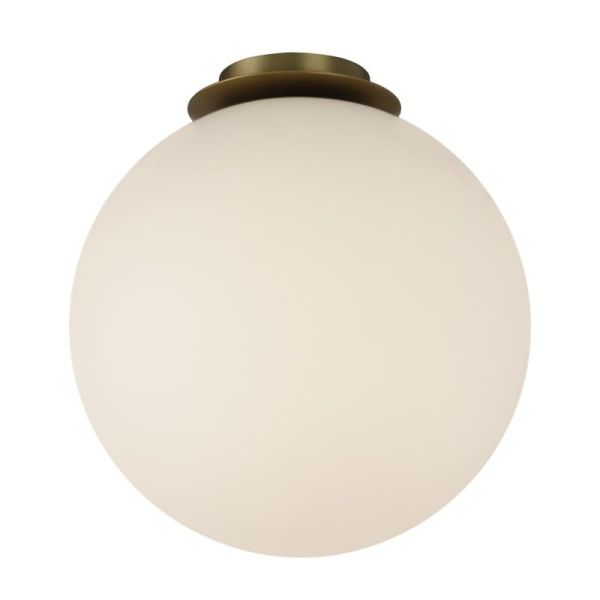 Plafón de techo PARMA Ø 30cm Oro Viejo o Negro Mate/Opal, LED E27 15W, IP44