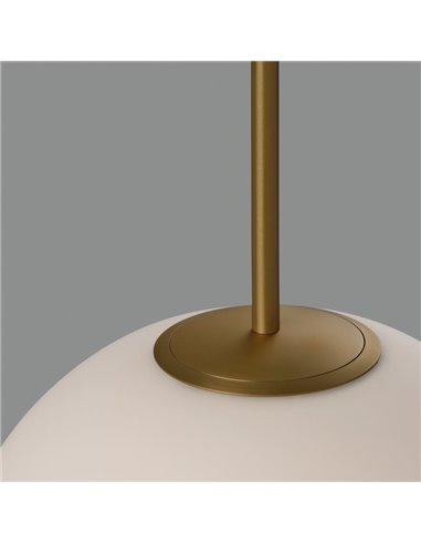 Lámpara Colgante PARMA Ø18cm  Oro Viejo Mate o Negro /Opal, LED E27 15W, IP44