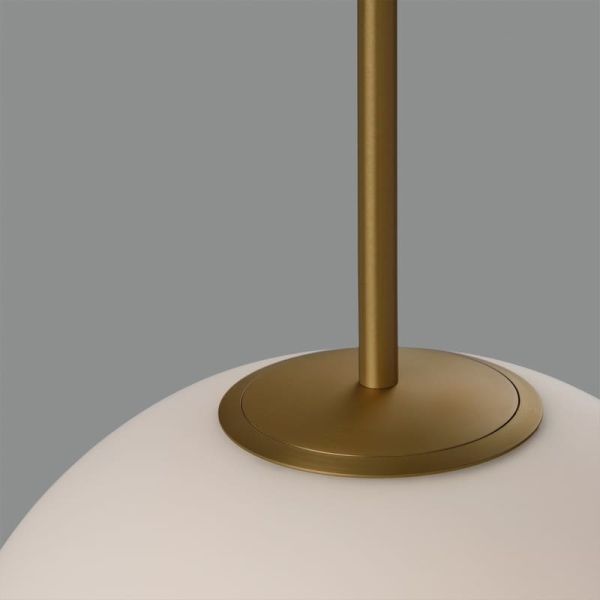 Lámpara Colgante PARMA Ø18cm  Oro Viejo Mate o Negro /Opal, LED E27 15W, IP44