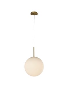 Lámpara Colgante PARMA Ø30cm  Oro Viejo Mate o Negro /Opal, LED E27 15W, IP44