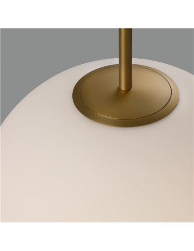 Lámpara Colgante PARMA Ø30cm  Oro Viejo Mate o Negro /Opal, LED E27 15W, IP44